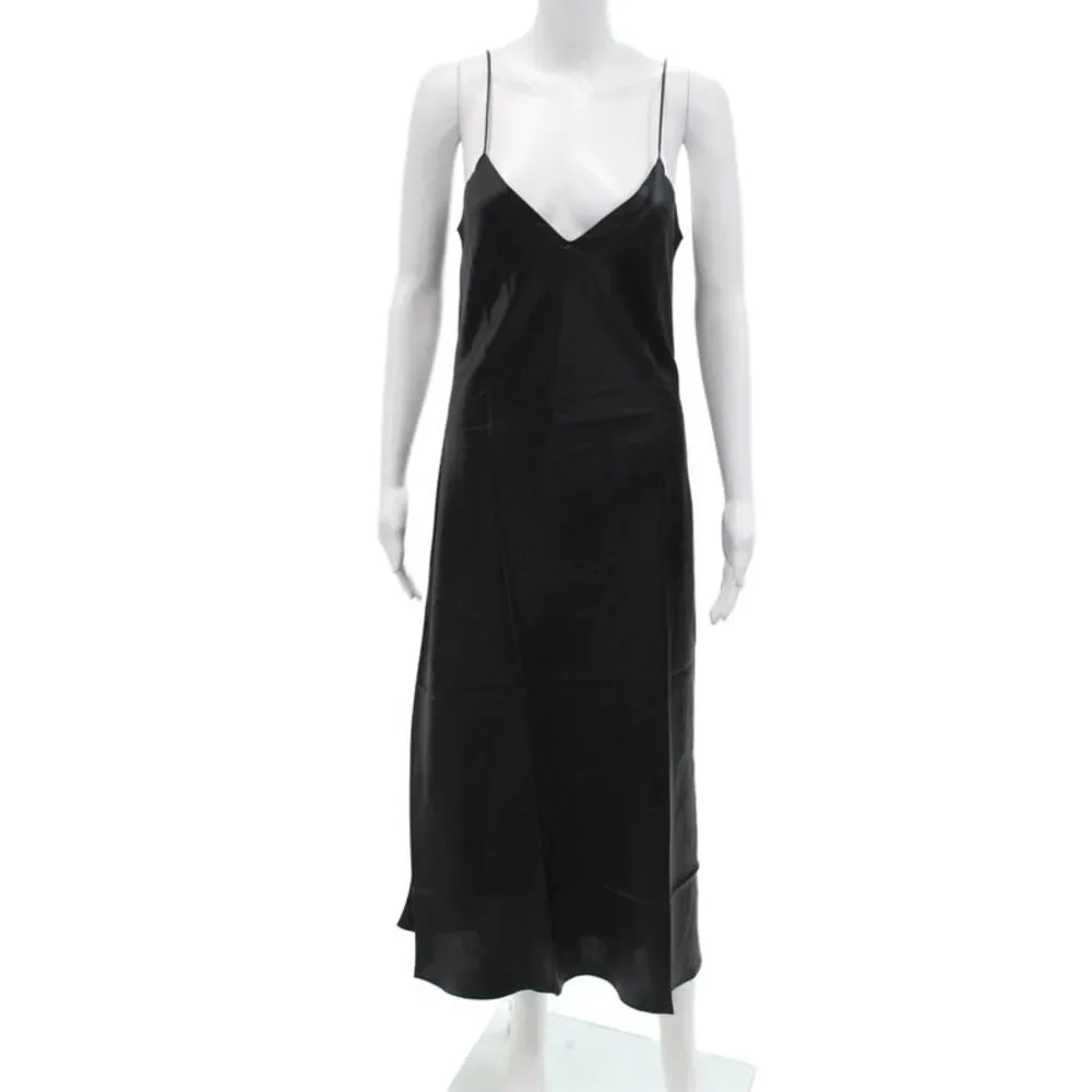 DANNIJO Womens Midi Slip Dress - Noir Size M